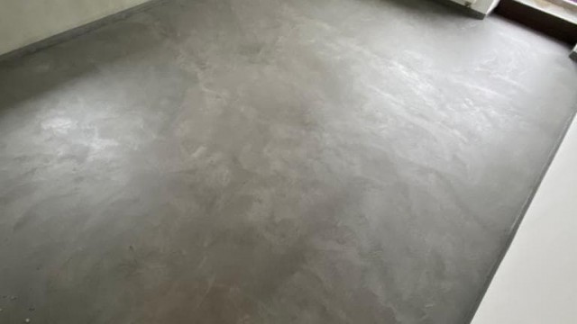 Design Beton Boden dunkelgrau