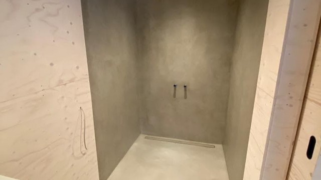 Beton Design Dusche Boden