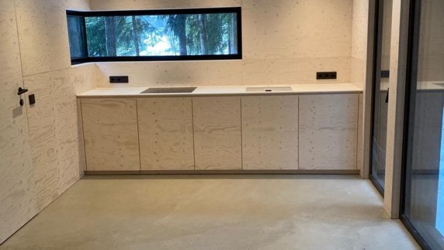 Beton Design Optik Boden Küche