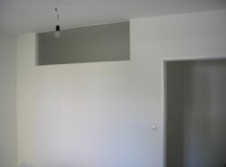 Trockenbauwand mit Oberlicht