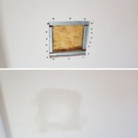 Loch in Rigipswand wurde repariert