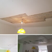 Risse an der Decke repariert